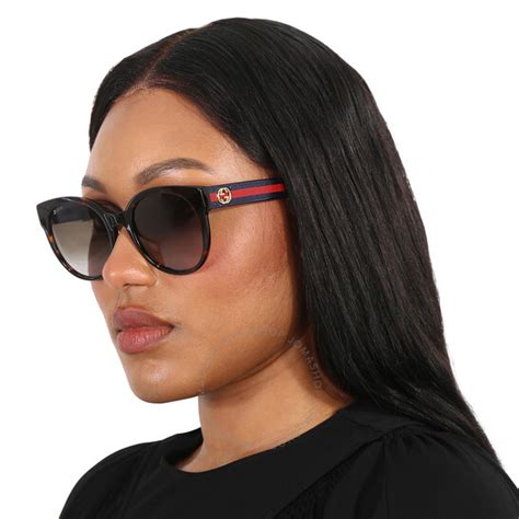 Gucci Round Brown Gradient Sunglasses GG0035S 004 54